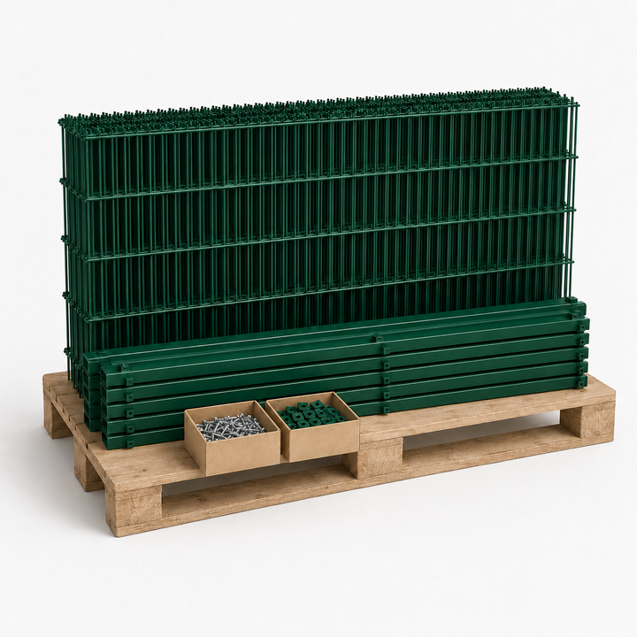 Doppelstabmattenzaun Komplettset 30m Basic 6/5/6