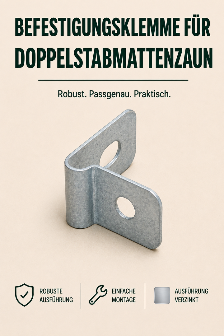 Montagehalter für Doppelstabmattenzaun verzinkt &amp; anthrazit