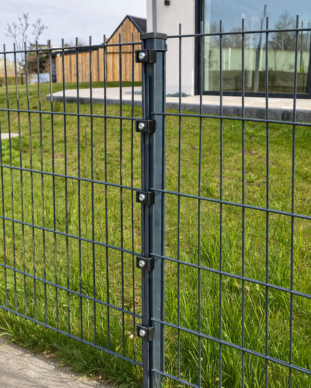 Pfosten 60x40mm für Doppelstabmattenzaun