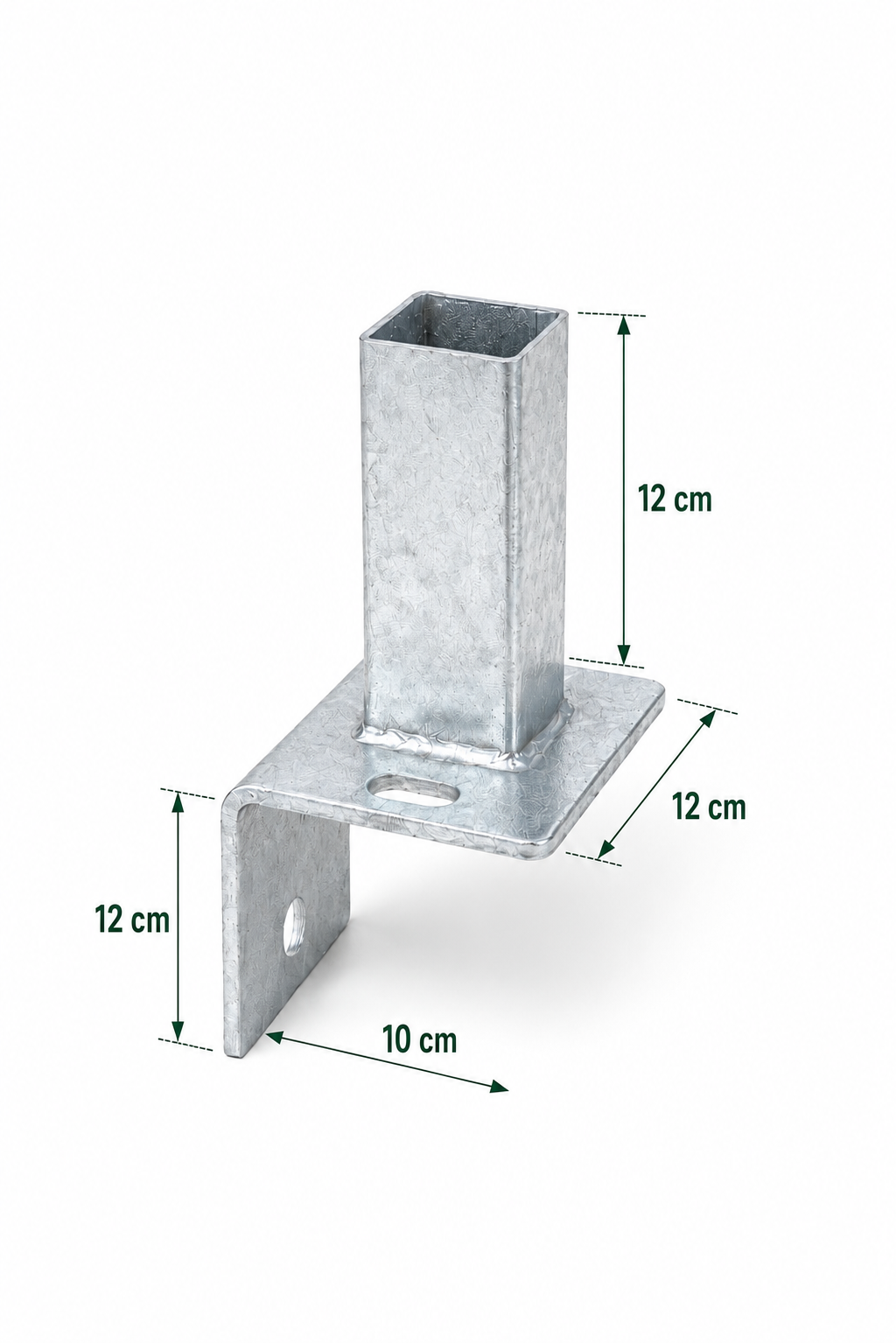 Pfostenträger mit Stützwinkel für Pfosten 60×40 mm