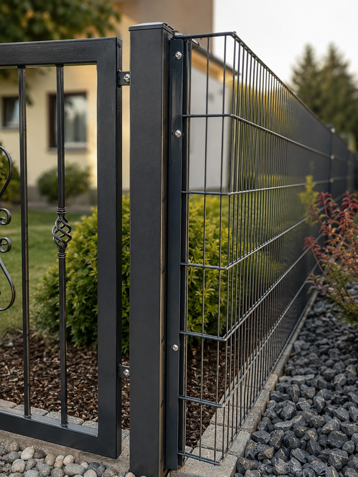 Zaunanschlussleisten-Set komplett – Abdeckleiste, Abdeckwinkel &amp; Befestigung